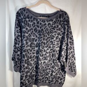 New York & Company Dolman sweater cheetah print